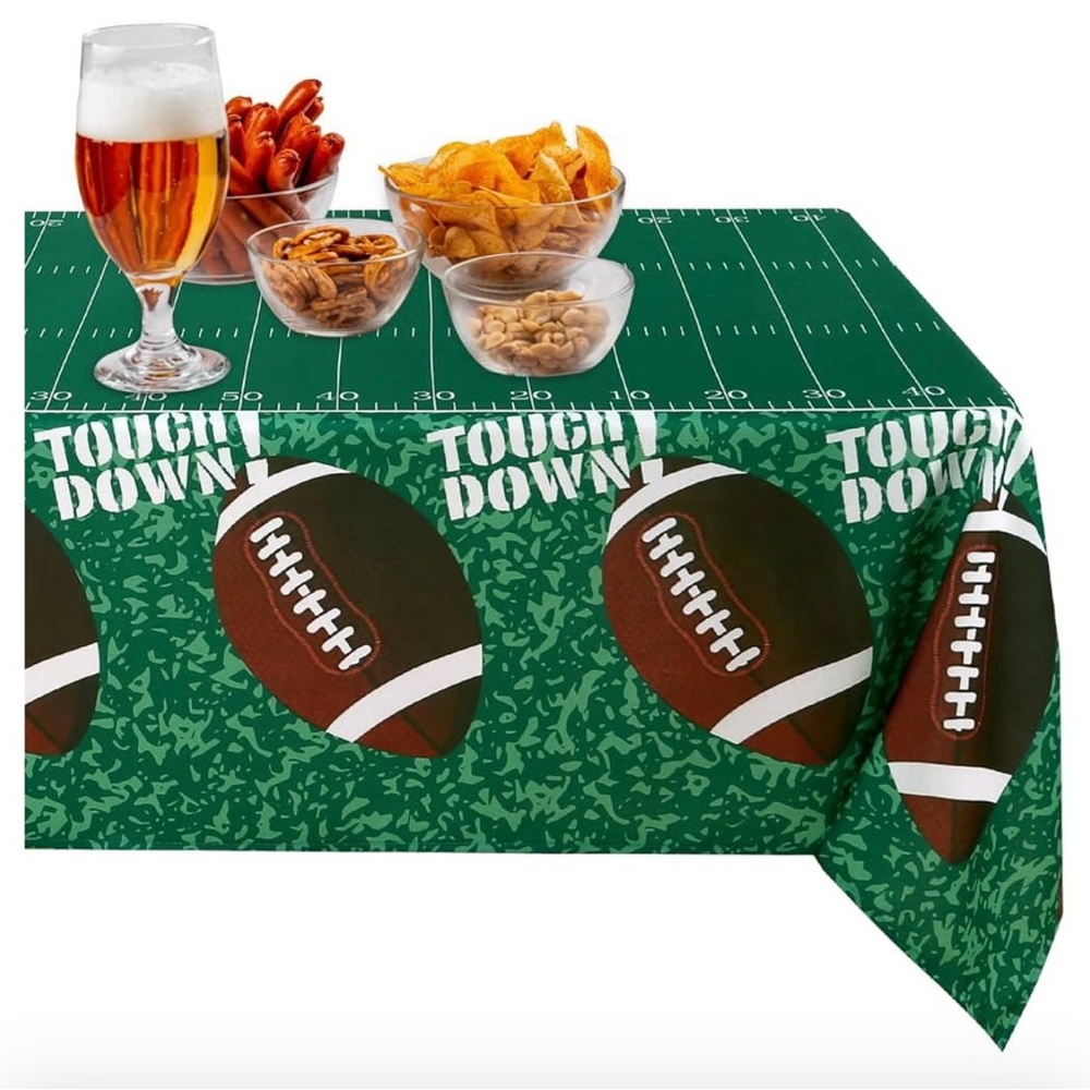 Fitable Football Reactangle polyester, Tablecloth 60 x 120 Inches. NIB